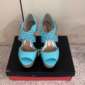 Charlotte Russe Blue Wedges